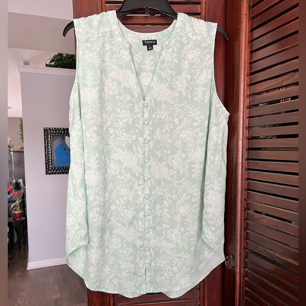 Torrid longer length sleeveless blouse